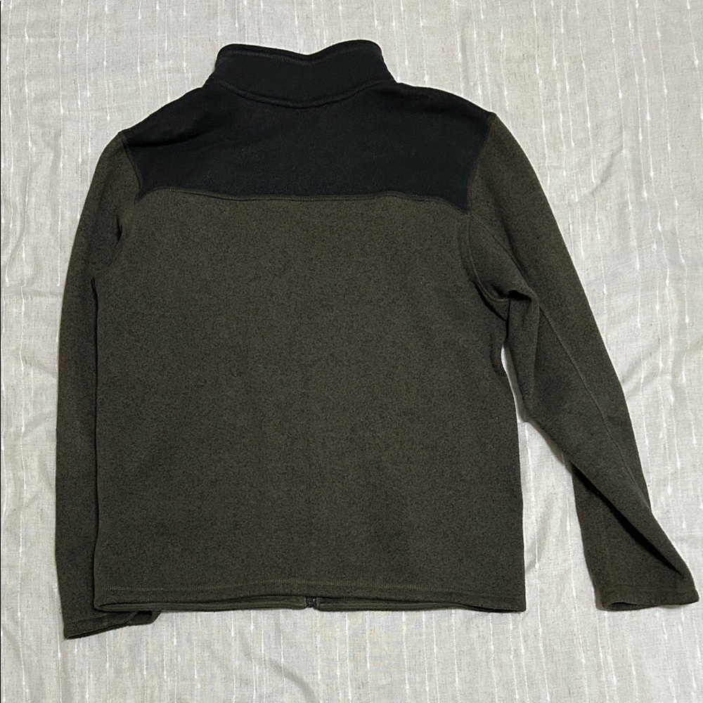 The North Face Black and Dark Green Fleece Jacket - Picture 3 of 3